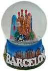 New Souvenir Snowdome Spain Love Barcelona Snow Globe Sagrada Familia 9cm blue