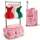 Dance Bag With Garment Rack 28  Glitter Pink Dance Costumes Rolling Bags