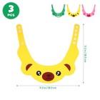 3pcs Shower Cap  Soft Adjustable Baby Bath Caps Cartoon Hair Washing Shield S   