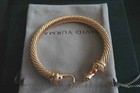 Perfect davld yurmann18k gold diamond cable Hookbracelet