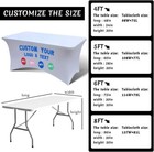 Custome Personalized Tablecloth 4 5 6 8ft Table Cover Promotional Party Wedding