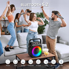 Karaoke Machine  Portable Bluetooth Speaker With 2 Wireless Microphones For Adul