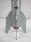 Vintage Mechanical Coin Rocket Bank  Berzac Astro Mfg - Matte Cast Metal -works