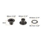 100set Grommets Kit Metal Eyelets 3mm 0 12  Grommet For Shoes Clothes Dark Grey