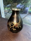 Antique Japanese Bronze Vase Bird Design  h6 X 4w  Inches