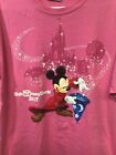 Walt Disney World 2017  mickey Mouse  Pink Xl T Shirt T8