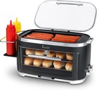 Hot Dog Roller Grill   Toaster Oven - Holds 8 Hot Dogs   8 Buns  Keep Warm Op   