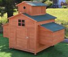 Deluxe Large Backyard Wood Chicken Coop Hen House 6-10 Chickens W 6 Nesting Box