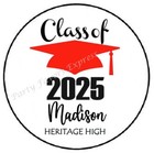 Class Of 2025 Personalized Custom Envelope Seals Labels Stickers Party Favors