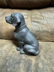 New Black Labrador Retriever Sitting Dog Welcome Sign Resin Figurine 5 5    Statue