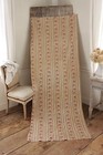 Vintage French Fabric 1920 s Classic Rose Geometric Pattern Light Cotton Textile