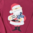 Rudolph Ugly Christmas Santa Maroon Sweatshirt Fit Unisex Adult s Size Large Red