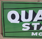 Quaker State Motor Oil Porcelain Enamel Sign  36 X 15 Inches 1 Sided
