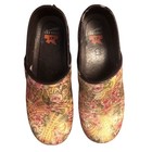 Dansko Orig Xp Professional Floral Clogs Womens Size 7 5 8 Eu38 Leather Slip On