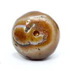 20mm Antique Himalay Old Tibetan Nepal Medicine Stripes Agate Stone Dzi Bead          