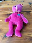 Ty Beanie Babies Millennium Bear Plush Toy Purple With Tags