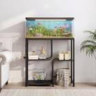 20 Gallon Fish Tank Stand With Storage Shelves Heavy Duty Aquarium Stand Black