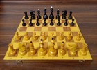 Tournament Weighted Vintage Wooden Chess Set Soviet Ussr