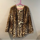 Pottery Barn Luxe Faux Leopard Animal Print Fur Christmas Tree Skirt Decor 60   