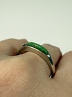 Carolyn Pollack Sterling Silver Crushed Green Turquoise Stackable Ring 9 75
