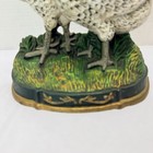 Vtg Cast Iron Rooster   Hen Door Stop Statue Country Cottage Core Farm Decor 11 