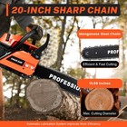 2-stroke Gasoline Chainsaw 62 Cc 20  Bar Power Engine Wood Cutting Gas Chain Saw