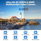 Video Camera 4k 42mp Digital Camcorder 16xzoom 32gb Vlogging Camera Night Vision
