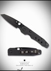 Spyderco Smock Black Aluminum  Black Ticn Cpm-cruwear-c240bkalbkcwp-    exclusive