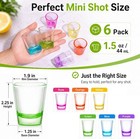 6 Pack Shot Glasses Set 1 5 Oz Colorful Shot Glass With Heavy Base shot Glass