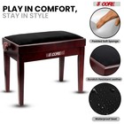5 Core Piano Bench Height Adjustable Padded Cushion Solid Wood Keyboard Stool