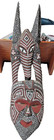 Hand Carved Png Mask Tribal Wood Wall Decor 60cm Painted Detail