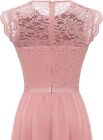Dressystar Women s V Neck Sleeveless Lace Bridesmaid Dress Wedding Party Gown