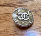 Chanel Authentic Vintage Cc Logo Gold Cabochon Button - New rare  1 