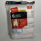 Hanes Men s 6-pack Comfort Soft Tagless Boxers All White  New No Gap Fly