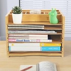 5-tiers Bamboo File Organizer Paper Organizer Mail Sorter Document Letter 