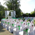 50-100pcs White Folding Stretch Spandex Chair Covers Wedding Banquet Party Decor