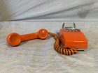 Vintage Stromberg-carlson Model 1654 Rotary Wall Phone Orange Mcm Retro