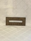 Antique Vintage U s  Mail Letter Slot Frame Cast Brass Bronze 2 5   x 6    W  Screws