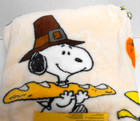 Peanuts Thanksgiving Plush Throw Blanket 50  X 70  Snoopy   Woodstock