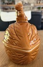 Vintage 1970s Ceramic Squirrel On Nest Walnut Candy Nut Dish Bowl W lid 8    Tall