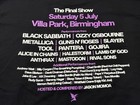 Black Sabbath Back To The Beginning  Birmingham Villa Park 7 5 25 Event Shirt Xl