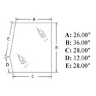 Right Hand Upper Door Glass Fits 445c 445d 455c 455d 555c 555d 575d 655c 655d