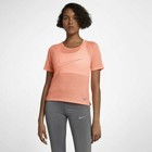 Nike Womens Lightweight Miler Breathe Training Running Top Size Med Peach Color