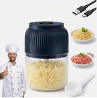 Electric Garlic Chopper Mini Portable Food Processor 300ml Usb Rechargeable
