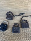 Lot Of 4 Vintage Yale Padlocks No Keys Old Locks