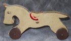 1920 s Antique Advertising Souvenir Springfield Wooden Push Toy Horse