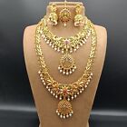Indian Bollywood Bridal Choker Necklace Sets Gold Plated Fashion Wedding Jewelry