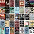 Vintage Metal Bar Poster Retro Tin Sign Man Cave Garage Customization Wall Decor