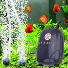 For 50 Gallon Silent Air Pump Large Aquarium Fish Tank 2 Outlet 5w