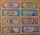 Dominican Rep  1978 1-1000 Peso Complete 8 Specimen Cs4 P 116 118-124 Unc 004046